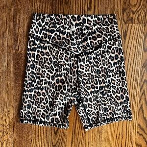 Til You Collapse Leopard Print Bike Shorts - Black, Brown, Cream